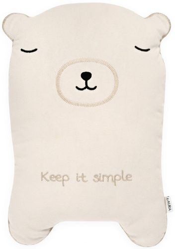 כרית נוי מבד 100% כותנה ג'רסי מסדרת KEEP IT SIMPLE - דובי אבן