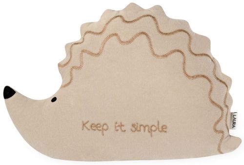 כרית נוי מבד 100% כותנה ג'רסי מסדרת KEEP IT SIMPLE - קיפוד בז'