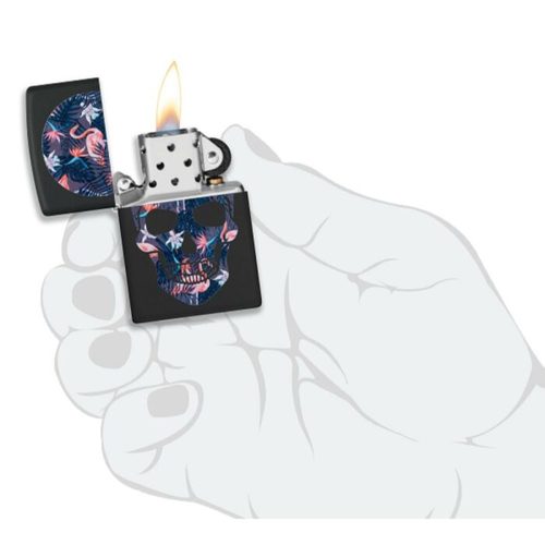 מצית זיפו גולגולת פלמינגוכותרת