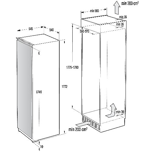מקרר ‏ללא מקפיא RI2181A1 Gorenje ‏326 ‏ליטר 