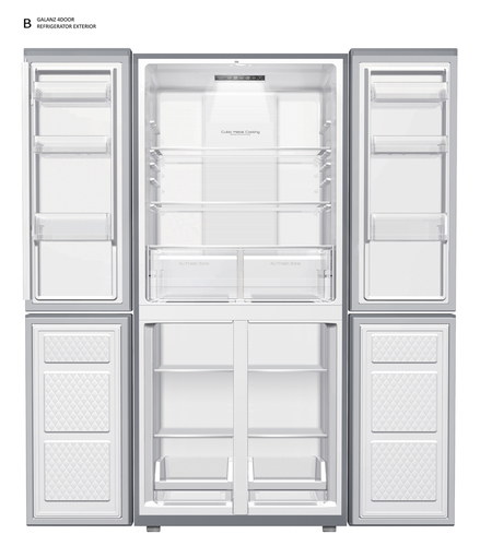 מקרר 4 דלתות 485 ליטר GALANZ דגם MREF-4500 