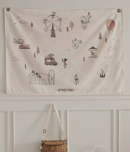איור קנבס לתלייה על הקיר - לונה פארק