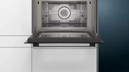 תנור בנוי משולב מיקרוגל 44 ליטר 7 תוכניות Siemens IQ500 CM585AGS0 - צבע שחור / נירוסטה