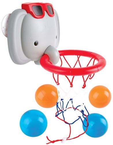 צעצוע אמבט - כדורסל פיל עם 4 כדורים
