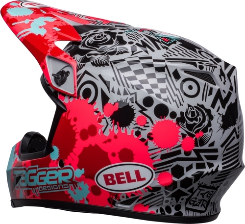 קסדת שטח BELL MX-9 Mips Tagger Splatter אדום\אפור