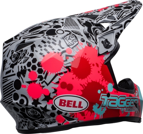 קסדת שטח BELL MX-9 Mips Tagger Splatter אדום\אפור
