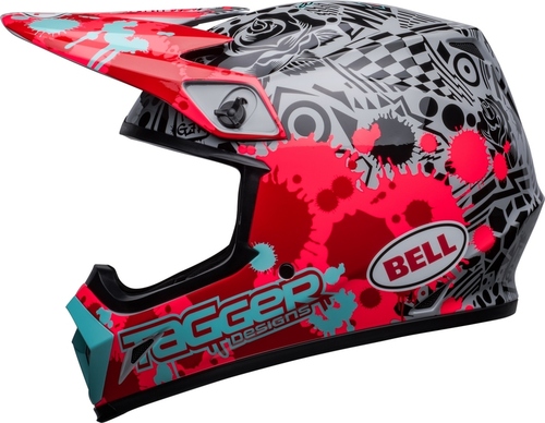 קסדת שטח BELL MX-9 Mips Tagger Splatter אדום\אפור