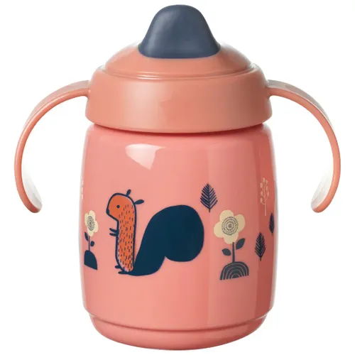 כוס שתיה ואימון עם פייה רכה נגד נזילות וידיות אחיזה לגיל 6 חודשים+ בנפח 300 מ''ל - ורוד