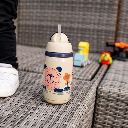 בקבוק שתיה מבודד חום/קור עם קש אנטיבקטריאלי לגיל 12 חודשים+ בנפח 266 מ''ל - אופוויט