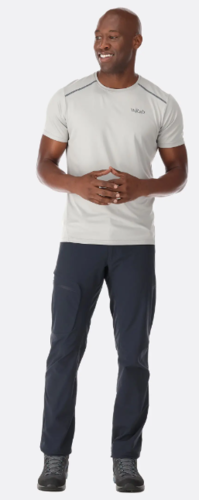 מכנסי טיולים ארוכים לגברים Incline Pants אפור כהה -  Rab