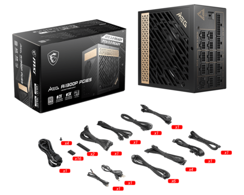  MSI MEG Ai1300P PCIE5 80+ PLATINUM