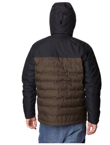 מעיל פוך אטום לגברים Grand Trek II Down Hooded Black/Brown