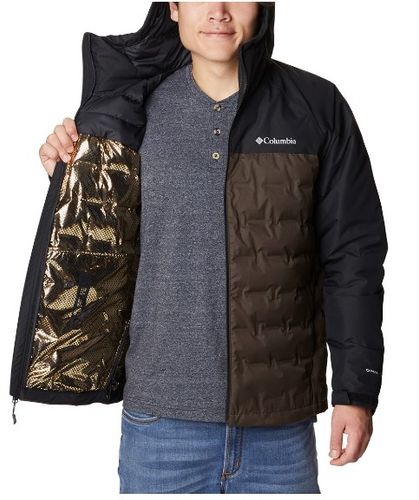 מעיל פוך אטום לגברים Grand Trek II Down Hooded Black/Brown