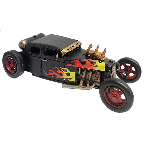 מכונית רטרו Hot Rod Car להבות 32 ס