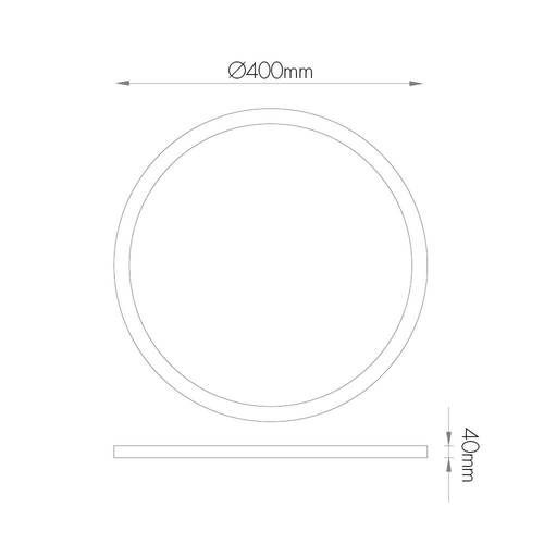 צמוד תקרה לד עגול 40W CCT  LEDON
