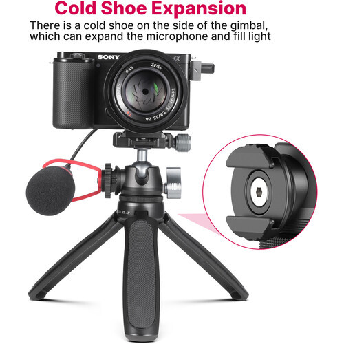 Ulanzi MT-47 חצובה שולחנית טלסקופית מתכתית עם פלטת Arca-Type וראש כדורי 