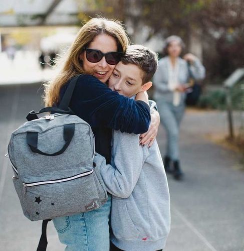 תיק החתלה Gitta Basic גיטה בייסיק - ג'ינס אפור/כחול 3 כוכבים