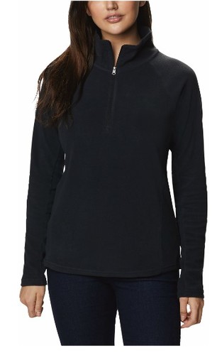 חולצת מיקרו-פליז לנשים GLACIAL 4 HALF ZIP Black