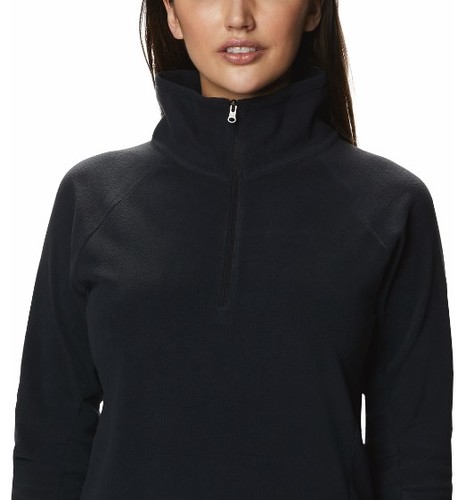 חולצת מיקרו-פליז לנשים GLACIAL 4 HALF ZIP Black