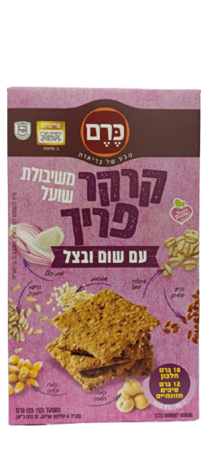 קרקר פריך עם שום ובצל 125 גרם כרם