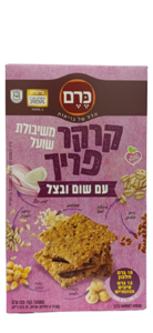 קרקר פריך עם שום ובצל 125 גרם כרם