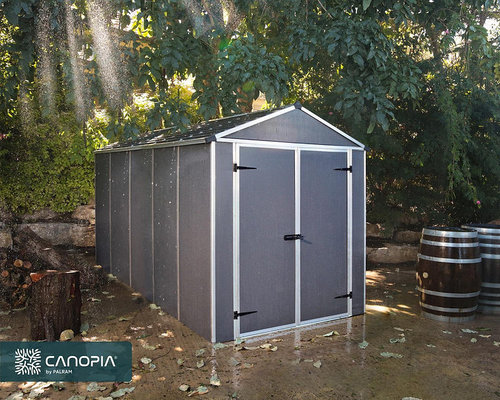 מחסן גינה Rubicon אפור כהה 1.9x3.8