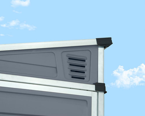 מחסן גינה Skylight אפור גג חד שיפועי 1.2x1.8