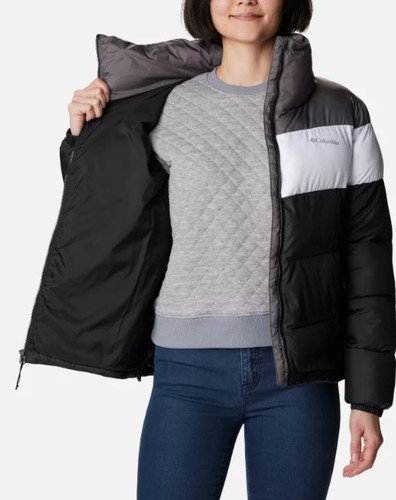 מעיל מבודד לנשים PUFFECT COLOR BLOCKED Black/White 