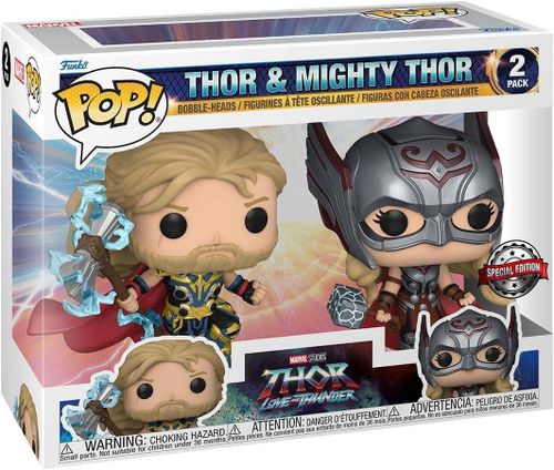זוג בובות פופ מארוול: Marvel: Thor Love & Thunder תור אהבה ורעם