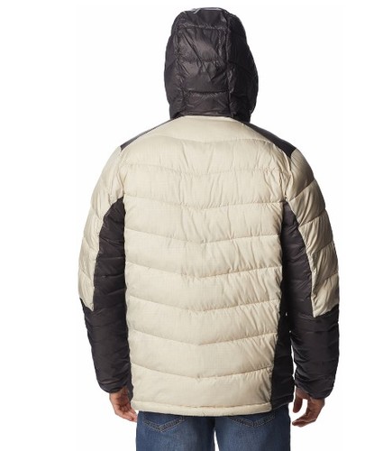 מעיל פוך לגברים Labyrinth Loop Hooded Dark Stone