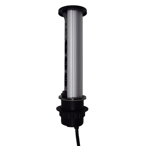 עמדת עבודה נשלפת מוגנת מים 3 שקעים 220V ושני שקעי Eufficio IT-43C 2.4A USB A+C