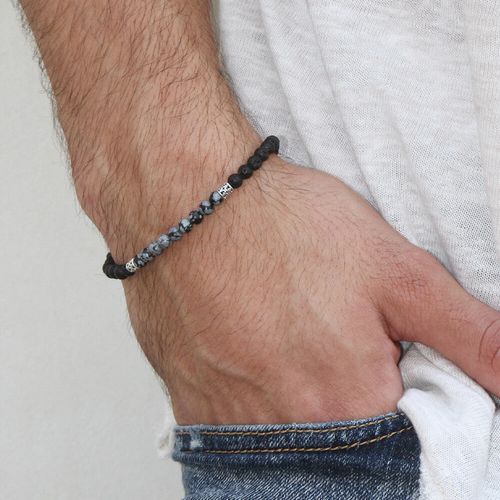 צמיד אבני חן לגבר
