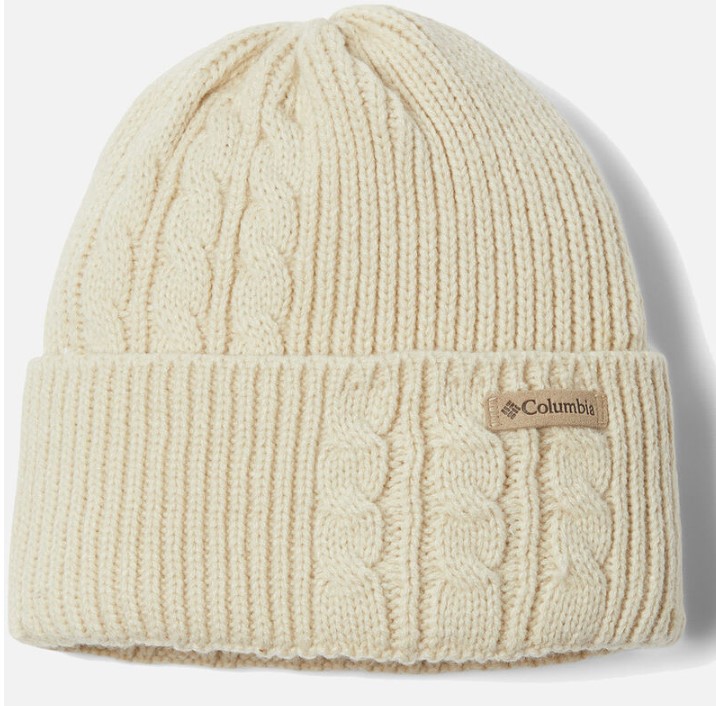 כובע גרב לנשים Agate Pass™ Cable Knit Beanie שמנת - Columbia
