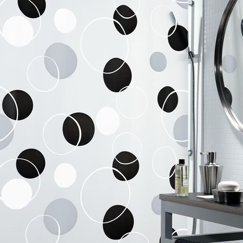 וילון BUBBLE 180X200 - 13043 שחור Spirella