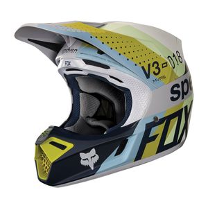 קסדת פוקס אפור / צהוב - FOX V3 DRAFTER