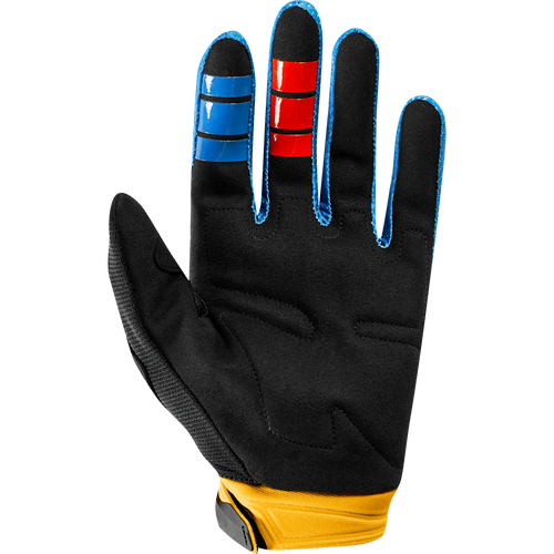 כפפות רכיבה פוקס שחור / צהוב - FOX DIRTPAW CZAR V19 