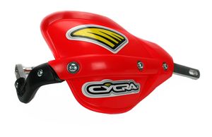מגני ידיים סגורים + מגן פלסטיק אדום - CYCRA ALLOY HANDGUARDS