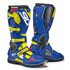 מגף רכיבה סידי כחול \ צהוב - SIDI CROSSFIRE 3 