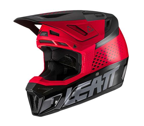 קסדת ליט 8.5 אדום כולל משקפי אבק - LEATT MOTO 8.5 HELMET RED