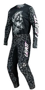 חליפת ליט 4.5 שחור/לבן -  LEATT MOTO 4.5 LITE SKULL