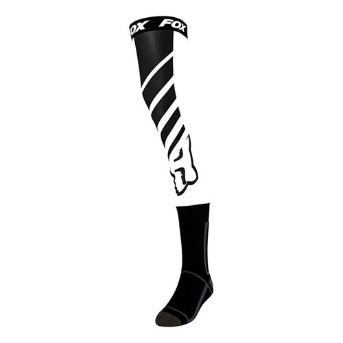 גרבי רכיבה פוקס שחור / לבן -  FOX MACH ONE KNEE BRACE SOCKS V21