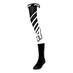 גרבי רכיבה פוקס שחור / לבן -  FOX MACH ONE KNEE BRACE SOCKS V21
