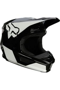 קסדת ילדים פוקס שחור / לבן -  FOX V1 REVN YTH V21
