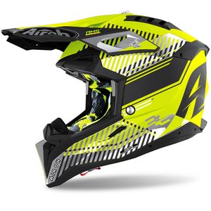 קסדת אירו אביאטור 3.0 שחור / צהוב מט - AIROH AVIATOR 3.0 WAVE