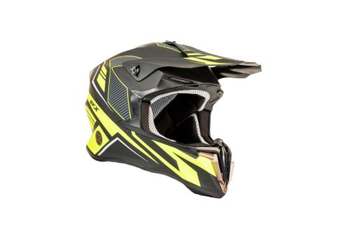 מבצע קסדת שטח שחור / צהוב מט DFX HELMET + משקפי אבק מתנה