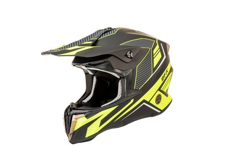 מבצע קסדת שטח שחור / צהוב מט DFX HELMET + משקפי אבק מתנה