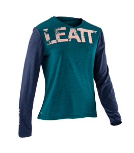 חולצת רכיבה ארוכה לנשים ליט כחול - LEATT JERSEY MTB 2.0 JADE