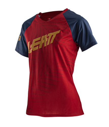 חולצת רכיבה קצרה לנשים ליט אדום / כחול - LEATT JERSEY MTB 2.0 COOPER 83