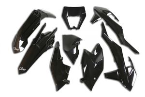 סט פלסטיקה מלא לאופנוע צבע שחור UFO PLATSIC KIT KTM EXC/EXCF 2017-2019