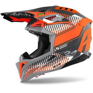 קסדת אירו אביאטור 3.0 כתום / כרום  - AIROH AVIATOR 3.0 WAVE